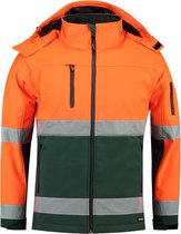 Tricorp Soft Shell Jack EN471 bi-color - Workwear - 403007 - fluor oranje / groen - Maat S