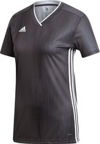 Adidas Tiro 19 Shirt Korte Mouw Dames - Donkergrijs / Wit | Maat: L