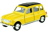 Welly Auto Renault 4 Geel 10 Cm