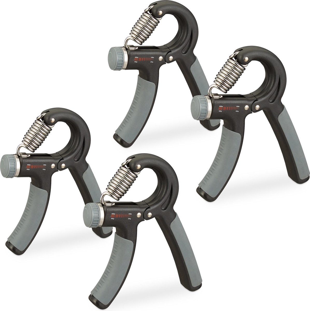 NIYIKOW Grip Strength Trainer Set van 2, Hand Grip Strengthener, Verstelbare Weerstand 22-132Lbs (10-60kg), Antislip Gripper, Perfect voor Muzikanten, Atleten en Herstel van Handletsel