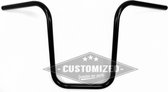 7/8 Inch (22mm) Universeel Stuur Narrow Ape Hanger 38cm Zwart