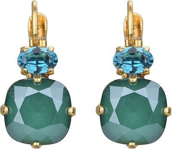 CAMPS & CAMPS - oorbellen - groen opaal | bol.com
