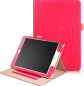 Dasaja iPad Air 1 / Air 2 / 9.7 (2017) / 9.7 (2018) leren case / hoes roze incl. standaard met 3 standen