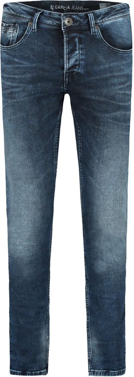 GARCIA Savio Heren Slim Fit Jeans Blauw - Maat W30 X L36 | bol.com
