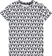 Levv T-shirt Geert dark navy text