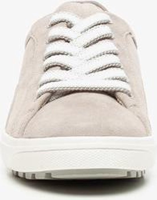 Jana leren dames sneakers - Beige - Maat 40 | bol.com