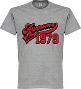 Awesome Since 1979 T-Shirt - Grijs - 4XL