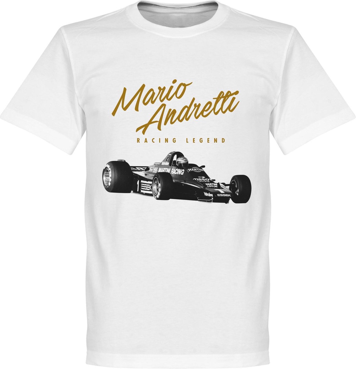 Mario Andretti T-Shirt - Wit - XS