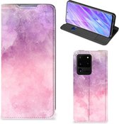 Geschikt voor Samsung Galaxy S20 Ultra Bookcase Pink Purple Paint