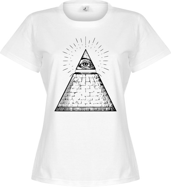 All Seeing Eye Dames T-Shirt - Wit