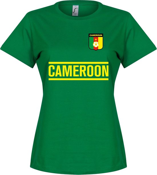 Kameroen Team Dames T-Shirt - Groen - L