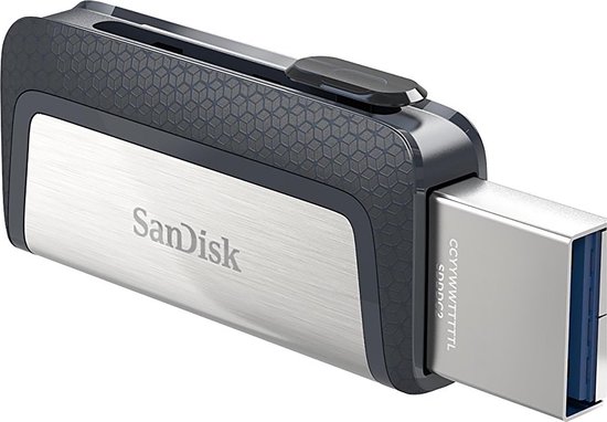SanDisk Ultra Dual Drive USB Type-C lecteur USB flash 32 Go USB Type-A / USB Type-C 3.2 Gen 1 (3.1 Gen 1) Noir, Argent