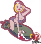 Hot Sexy Bomber Pin up Girl funny PVC patch embleem met klittenband