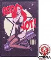 Red Hot Sexy Bomber Pin up Girl Nose Art Morale printed Geborduurde militaire patch embleem met klittenband