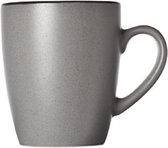 Cosy en trendy Speckle Grey Beker 35cl 12x8,5xh10cm Aardewerk - (Set van 6) En Yourkitchen E-kookboek - Heerlijke Smulrecepten