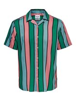 Onscarter Ss Striped Viscose Shirt 22016179 Greenlake