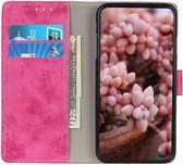 OnePlus 8 Pro Vintage Portemonnee Stand Hoesje Roze