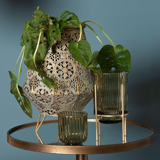 Clayre & Eef Table d'appoint Ø 40x81 cm Couleur or Métal