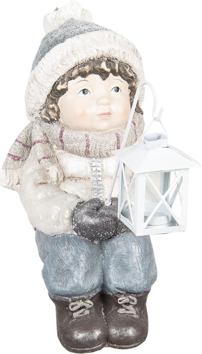 Decoratie Kind 21*20*38 cm Wit, Blauw Kunststof Decoratief Figuur Decoratieve Accessoires Woonaccessoires