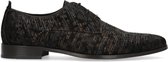 Black label - Heren - Donkerbruine veterschoenen met koperen details - Maat 44