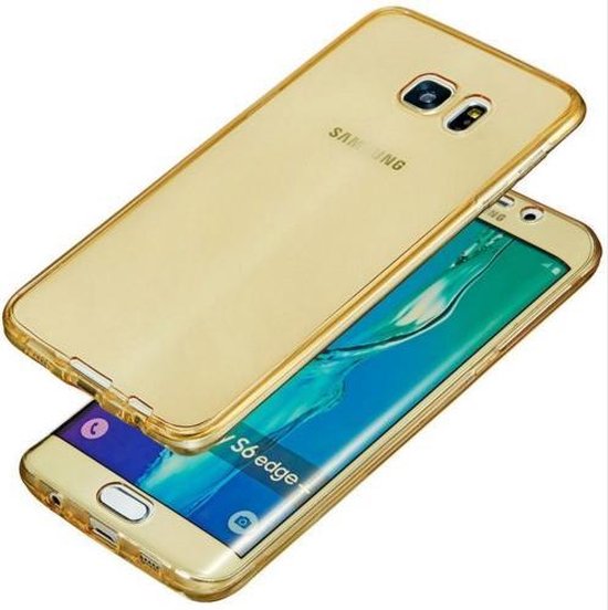 Classificeren Wanten microscopisch Galaxy S6 Full protection siliconen goud transparant voor 100% bescherming  | bol.com