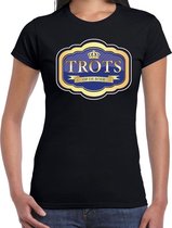 Boerenprotest shirt Trots op de boer t-shirt zwart dames 2XL