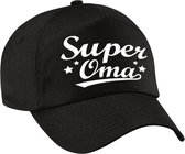 Super oma cadeau pet / baseball cap zwart voor volwassenen -  kado voor oma