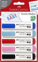 Marqueurs textiles Faber-Castell 5 pièces "BABY" FC-159530