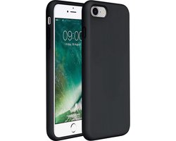Hoesje - Geschikt voor Apple iPhone 8 - Sterk & Shockproof - Siliconen Case - Hoes Cover - Telefoonhoes - Zwart