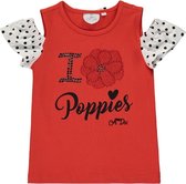 A Dee Cold Shoulder Poppies T-shirt Adaline Poppy Red