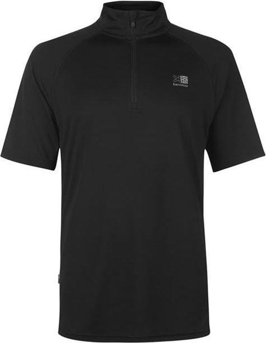 Karrimor - ¼ Zip Hardloop T-shirt met kraag - Heren - Zwart - M