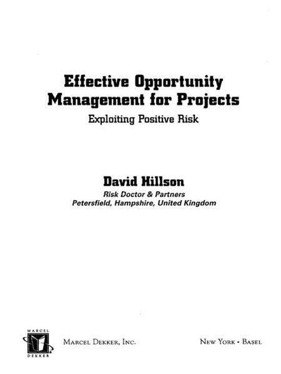 PM Solutions Research - Effective Opportunity Management for ... - cover