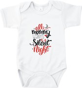 Rompertjes baby met tekst - Silent night - Romper wit - Maat 62/68