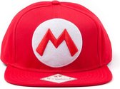 Super Mario Big M Snapback Cap Pet Rood/Wit - Officiële Merchandise