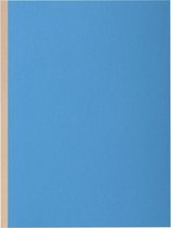 10x ROCK''S Pak van 10 dossiermappen met balg en linnen rug -320g/m2 - 24x32cm -, Blauw