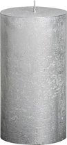 Bolsius Stomp -  130x70mm -  metallic rustiek zilver - 4 Stuks