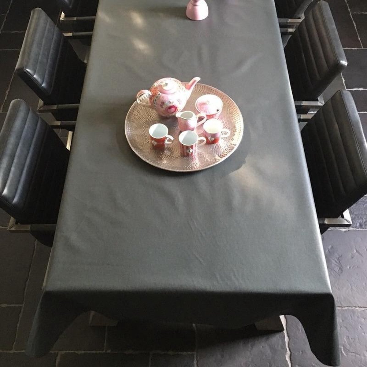 Luxe buiten tafelkleed/tafelzeil antraciet grijs 140 x 300 cm rechthoekig  -... | bol.com