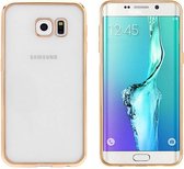 Backcover Clear Bumperlook voor Samsung S6 Edge Plus Goud