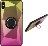 BackCover Ring / Magneet Aurora iPhone Xs Goud+Roze