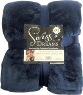 Swiss Dreams Cashmere Touch Deken - Donkerblauw - 150 x 200 cm