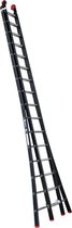 Schuifladder Magnus, aluminium, zwart, 2x16 treden