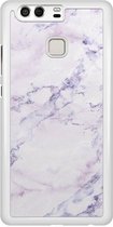 Huawei P9 hoesje - Parelmoer marmer - Zwart