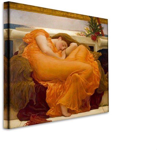 Frederic leighton flaming june 1895 canvas print bol