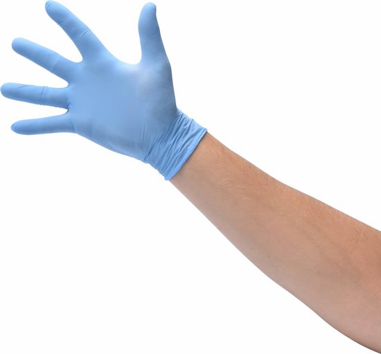 Soft Nitrile blauwe handschoenen voor persoonlijke bescherming Latex Vrij – Maat XL (extra large) – 100 stuks