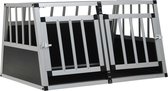 Hondenbench met dubbele deur 89x69x50 cm