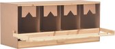 Kippenlegkast 4 compartimenten 106x40x45 cm massief grenenhout