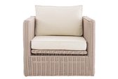 Clp Tibera Fauteuil - 5mm Polyrotan - Wit - Kleur overtrek gebroken wit
