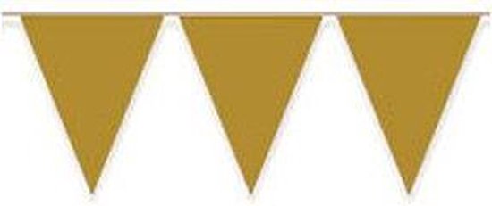 Gouden metallic glanzende vlaggenlijn - 10 meter - Merkloos