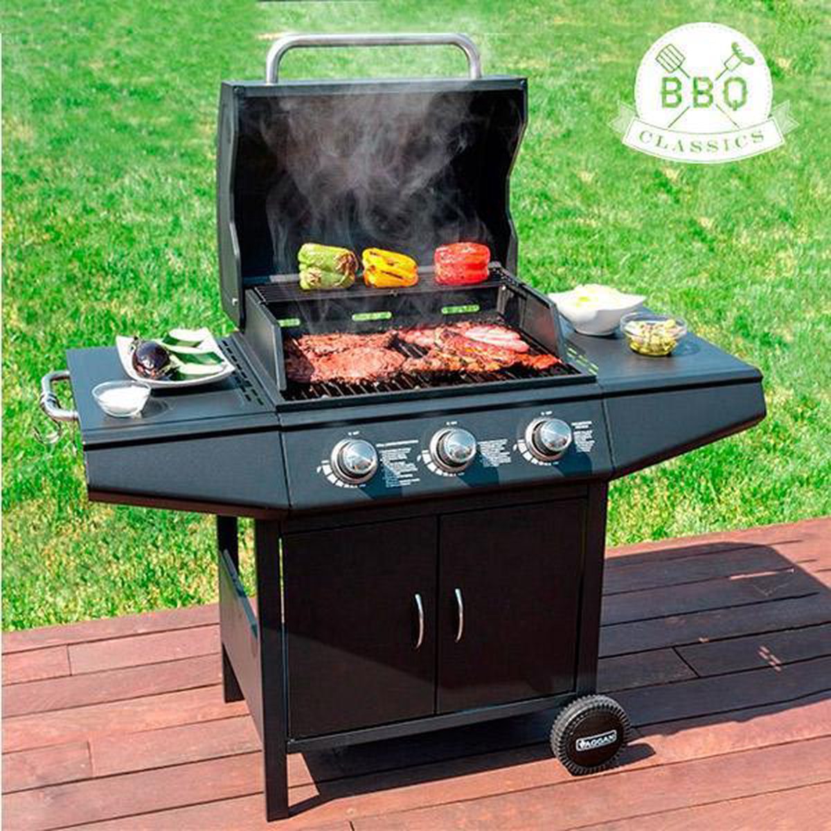 | Vaggan EtiQetz Buitenkeuken Deluxe 3 pits Vaggan gas barbecue grill 3 pits | Blokker