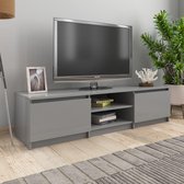 Tv-meubel 140x40x35,5 cm spaanplaat hoogglans grijs